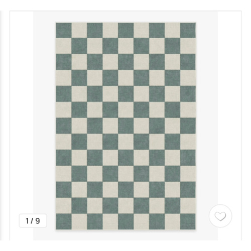Jaque Checkered Slate Green Rug | Ruggable