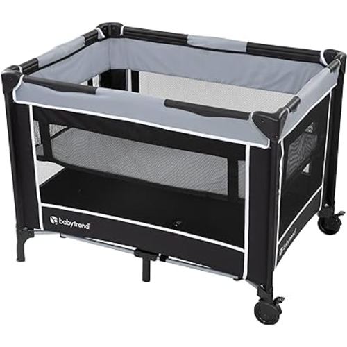 Baby Trend Nursery Center® Portable Playard with Bassinet, Twinkle Grey