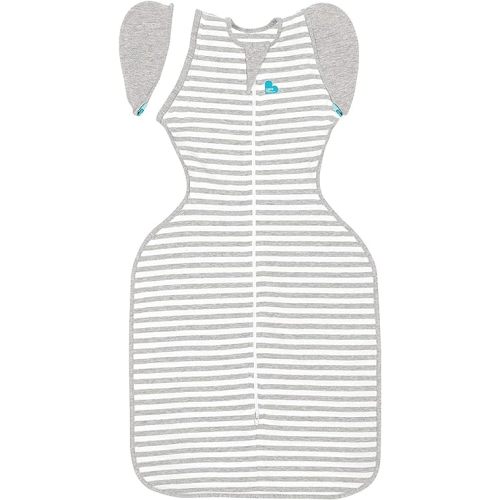 Love To Dream Swaddle UP 50/50 Transition Bag, Gray, Large, 18.5-24 lbs., Patented Zip-Off Wings, Gently help Baby safely transition from being swaddled to arms free before rolling over