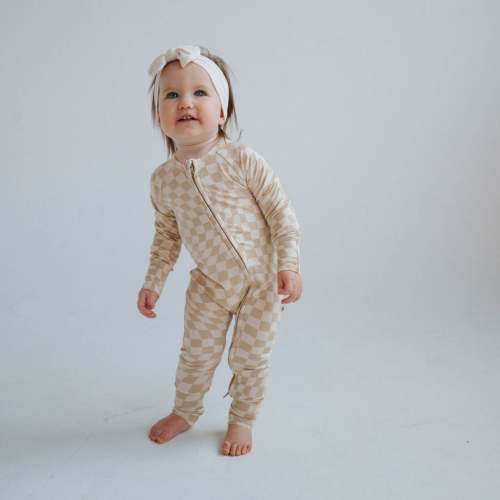 Wavy Checker | Bamboo Zip Romper – Brixton.Phoenix