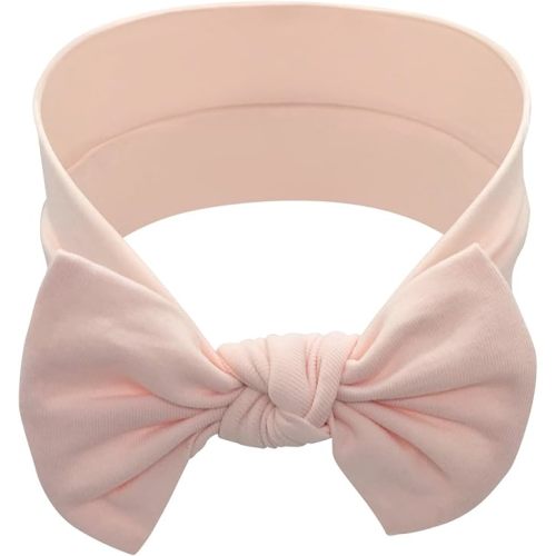 Cotton Handmade Hairband with Bow - Powder Pink