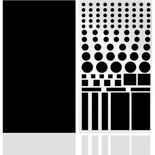 LED Light Blocking Stickers, mmcrz LED Light Blackout Sticker Light Dimming Stickers, LED Filters Dimming Sheets for Routers, TV LED Covers Blackout (Black- 2 Sheet 50% dim)