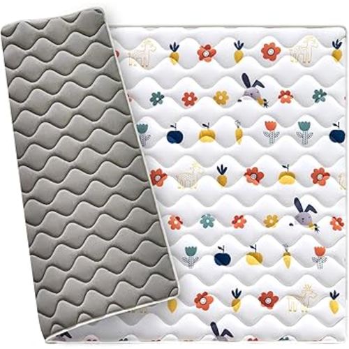 Premium Foam Baby Play Mat 47" X 47", Thick One-Piece Crawling Mat, Odorless Baby Mat Floor Mat, Non-Slip Cushioned Baby Playmat for Infants,Babies,Toddlers. Machine Washable for Easy Care.