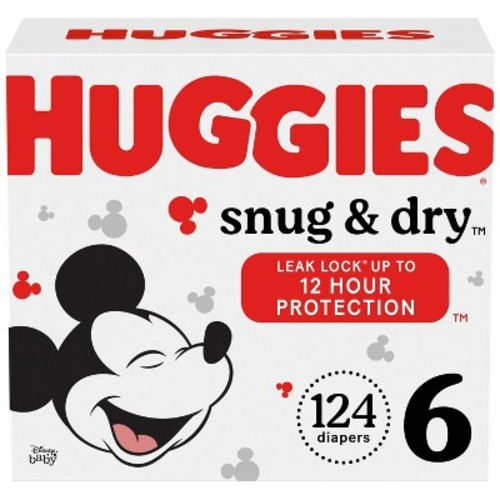 Huggies Snug & Dry Baby Disposable Diapers – (Select Size and Count), Size: 6