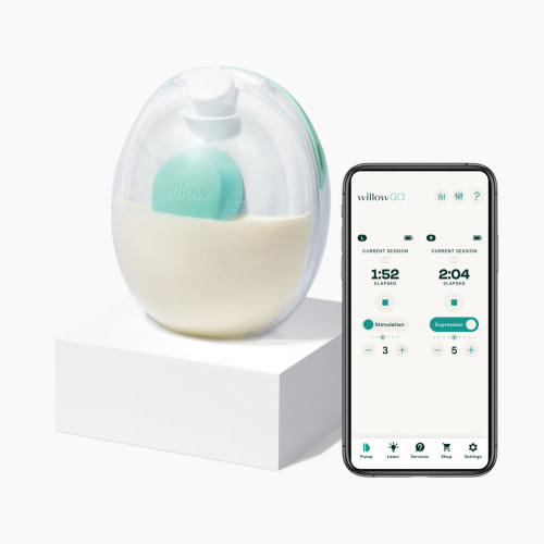 Willow Go Wearable Hands-Free, Cord-Free Electric Breast Pump - Single