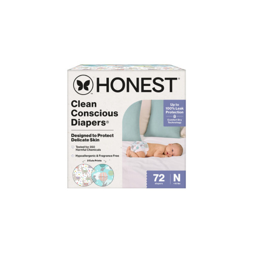 The Honest Company Club Box Diapers Above it All and All the Alpacas