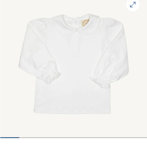 Maude's Peter Pan Collar Shirt & Onesie (Long Sleeve Pima) - Worth Ave