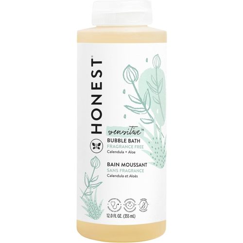 The Honest Company Foaming Bubble Bath | Gentle for Baby | Naturally Derived, Tear-free, Hypoallergenic | Fragrance Free Sensitive, 12 fl oz