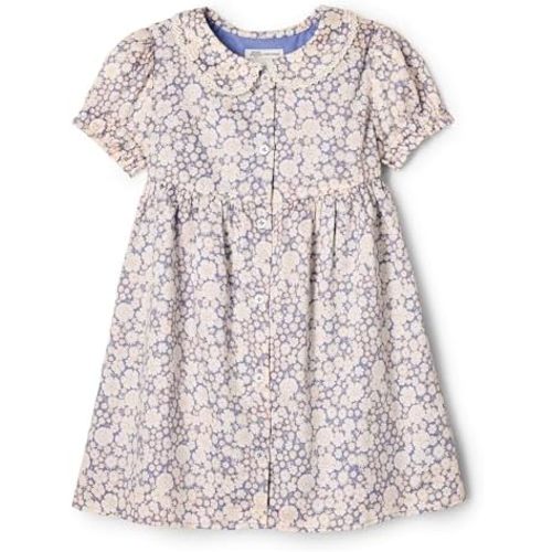 Amazon Essentials x Sofia Grainge Toddlers and Baby Girls' Cotton Sateen Dress with Collar