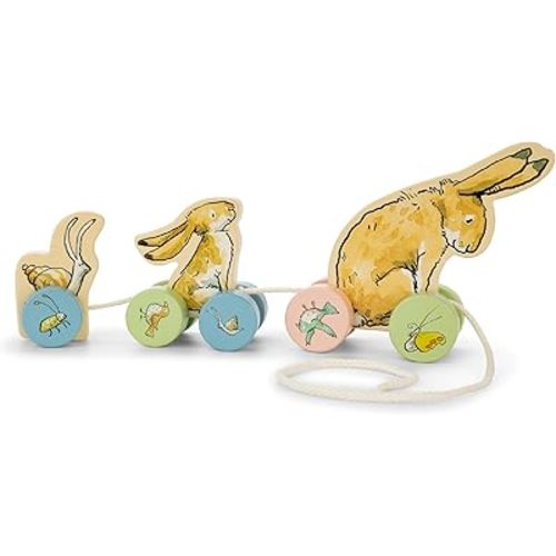 Kids Preferred Guess How Much I Love You Wooden Pull Toy Characters from The Book in 3 Segments 5 inches Tall Classic Toy for Toddlers and Kids