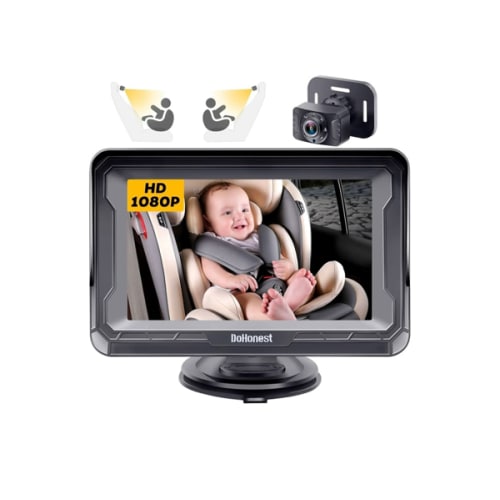 DoHonest Rear-Facing Car Baby Monitor with Night Vision