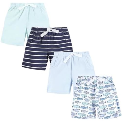 Hudson Baby Unisex Baby Shorts Bottoms 4-Pack