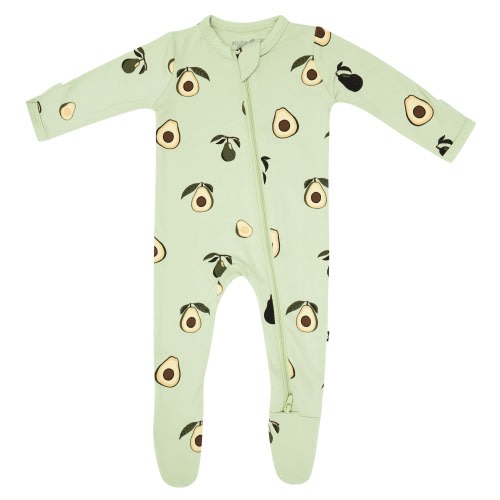 Zippered Footie in Avocado