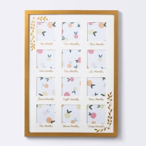 Milestone 4" x 4" Image Opening Picture Frame - Gold Floral - Cloud Island™