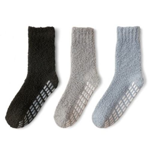 Alilang Women's 3-pack Anti-slip Fuzzy Grip Socks For Cozy Indoor Comfort