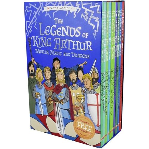 The Legends of King Arthur: Merlin, Magic, and Dragons (Easy Classics) 10 Book Box Set (No Ordinary Boy, The Dark Sorceress, The Sword in the Stone … The Fall of Camelot) Paperback – October 15, 2020