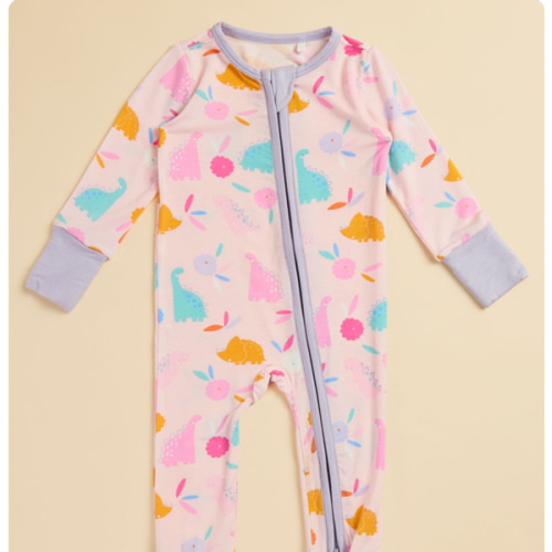 Happy Dinos Sleeper in Pink | Tullabee