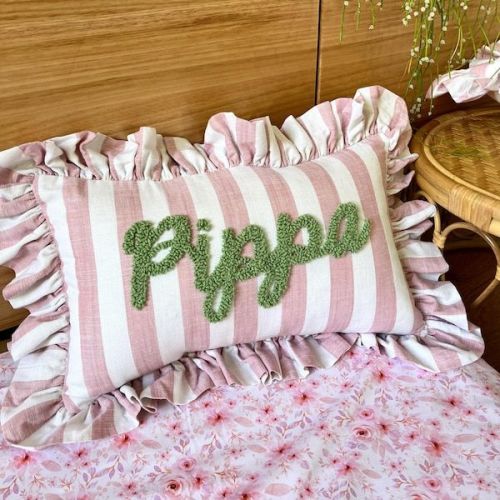 Personalised Punch Needle Decorative Cushion | Kids Room Decor Name Pillow | Unique Baby Room Nursery Initial Decoration Gift - Etsy