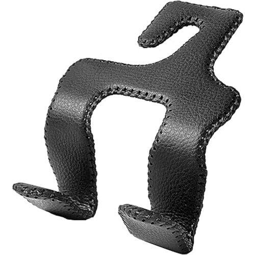 Car Headrest Hooks for Purses and Bags, Upgraded 2 in 1 Cars Back Seat Head Rest Hanger Vehicle Leather Organizer Storage Holder Hook Matching Cars Interior, 1-Pack, Black