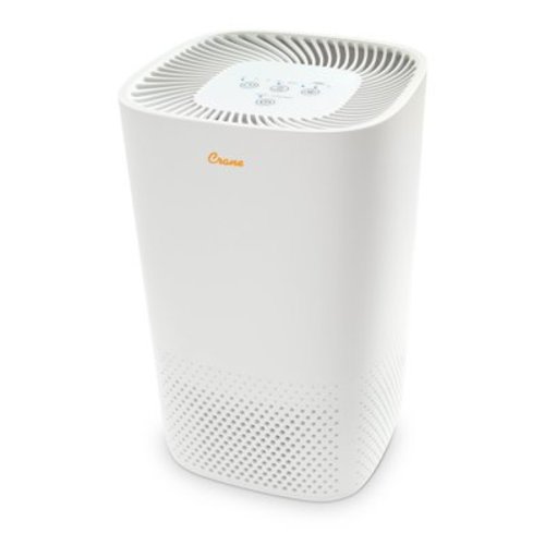 Crane UV Light True HEPA Air Purifier, 250 Sq Feet Coverage for Office/Home, White