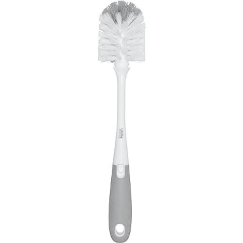OXO Tot Bottle Brush with Nipple Cleaner, Gray, 1 Count (Pack of 1)