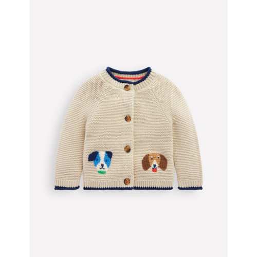 Novelty logo Cardigan - Oatmeal Marl Pets