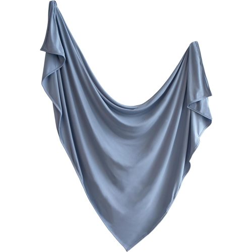 mushie Stretchy Baby Swaddle Blanket | Extra Soft & Snug Fit | 47"x47" (Tradewinds)