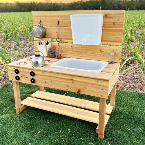 Mud Kitchen, Water Sand Table, Sensory Table, Outdoor Wooden Play Table, Ikea Flisat, Trofast, Activity Table for Kids, Toddler Gift