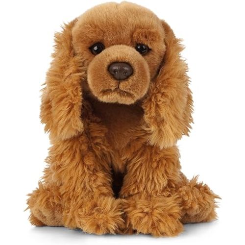 Living Nature Cocker Spaniel Stuffed Animal | Fluffy Dog Animal | Soft Toy Gift for Kids | 9 inches