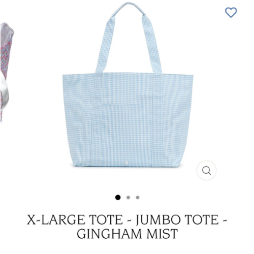 X-Large Tote - Jumbo Tote - Gingham Mist
