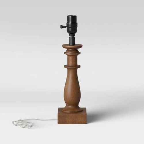 Small Lamp Base Brown - Threshold™: Polyresin, No Assembly, Ul Listed, 1-way Socket Switch
