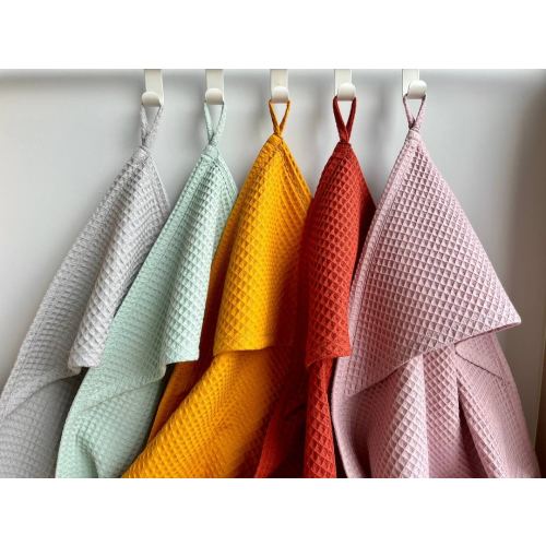 Personalized Hooded bath towel for babies, Waffle towel kids, Organic cotton Baby bath towel, New baby gift