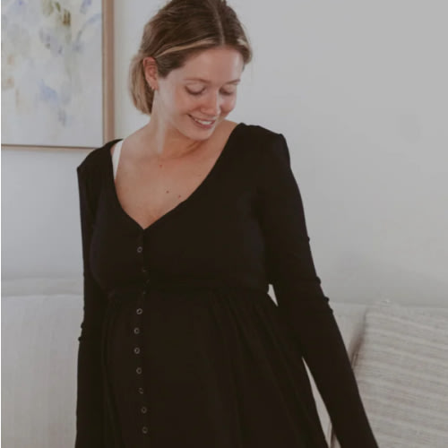 Soft Rib Maternity & Nursing Dress – MORROW+MINT