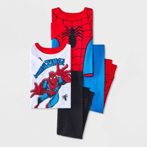 Toddler Boys' Spider-Man Cotton Snug Fit Pajama Set 4pc - Red 5T