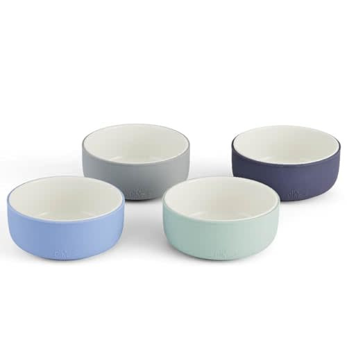 Elk and Friends Kids Porcelain Bowls with Silicone Sleeve | Kids/Toddler/Baby Feeding | Microwave & Dishwasher Safe | Non slip | Cereal/Soup/Snack Dishes & Dinnerware