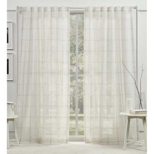 Lauren Ralph Lauren Rubin Sheer Back Tab/Rod Pocket Curtain Panel