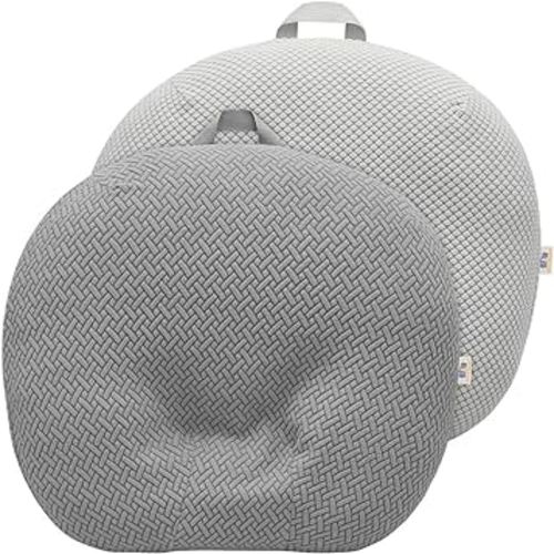 Strechy Newborn Lounger Cover, Removable and Ultra Soft Sung Fitted Baby Lounger Slipcover by BlueSnail (2 Pack, Gray+Light Gray)