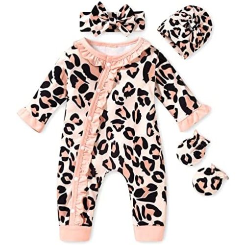 Aalizzwell Baby Girls Romper Outfit Fall Winter Clothes with Accessories