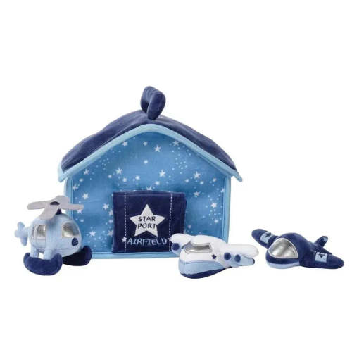 Bedtime Originals - Little Aviator Airplane Plush Set - 4 Pc Set