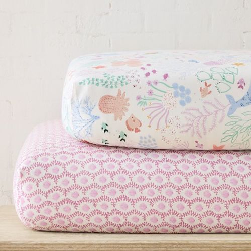 Ocean Swimmers & Vines Crib Sheet Bundle