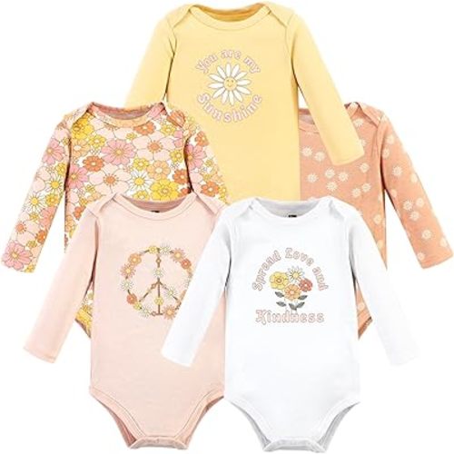 Hudson Baby unisex-baby Cotton Long-sleeve Bodysuits