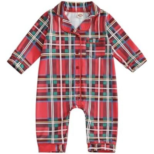 Balaflyie Baby Girl Button Down Pajamas Romper One-Piece Jumpsuit Long Sleeve Sleeper Infant Sleepwear