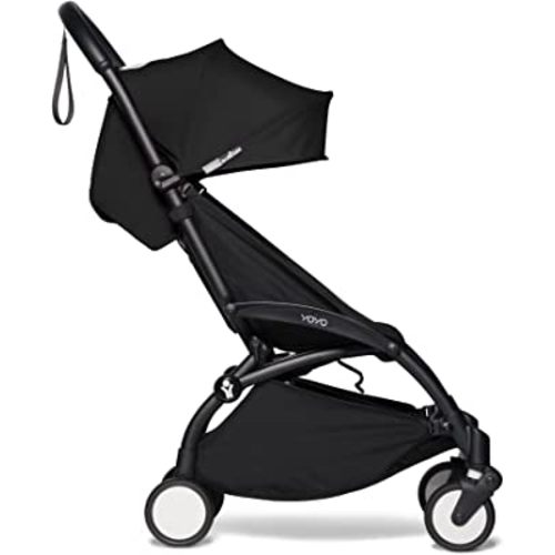 BABYZEN YOYO2 Stroller - Lightweight & Compact - Includes Black Frame, Black Seat Cushion + Matching Canopy - Suitable for Children Up to 48.5 Lbs