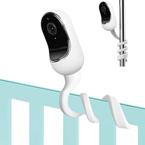 Safer Baby Monitor Mount for Owlet Duo, Owlet Cam Baby Monitor, Flexible Twist Mount for Crib Cot Shelves