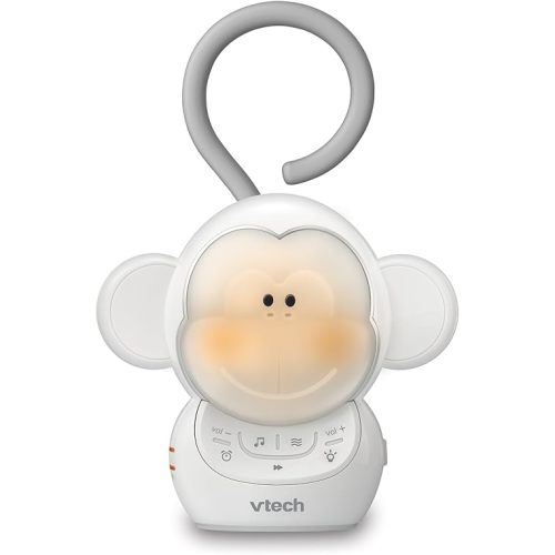 VTech BC8211 Myla The Monkey Baby Sleep Soother with a White Noise Sound Machine Featuring 5 Soft Ambient Sounds, 5 Calming Melodies & Soft-Glow Night Light, 1 Count (Pack of 1)