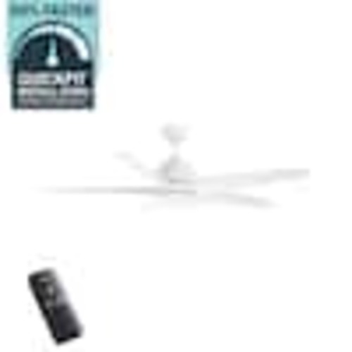 Hampton Bay Mena 54 in. White Color Changing Integrated LED Indoor/Outdoor Matte White Ceiling Fan with Light Kit and Remote Control 99918