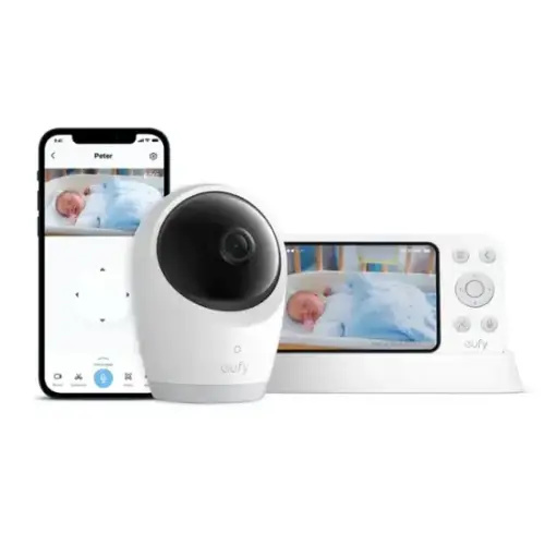 eufy - E21 Baby Monitor with 4K Camera and Charging Base - White