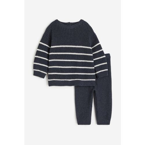 2-piece Jacquard-knit Cotton Set