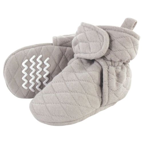 Hudson Baby Baby And Toddler Quilted Booties, Gray, 0-6 Months