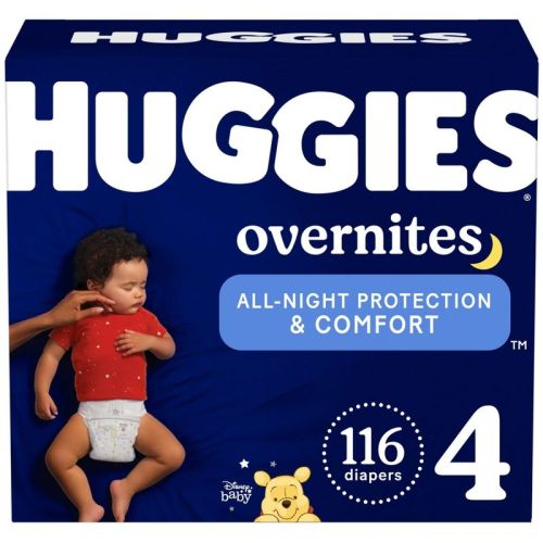 SIZE 4 | 116ct Huggies Overnites Disposable Diapers